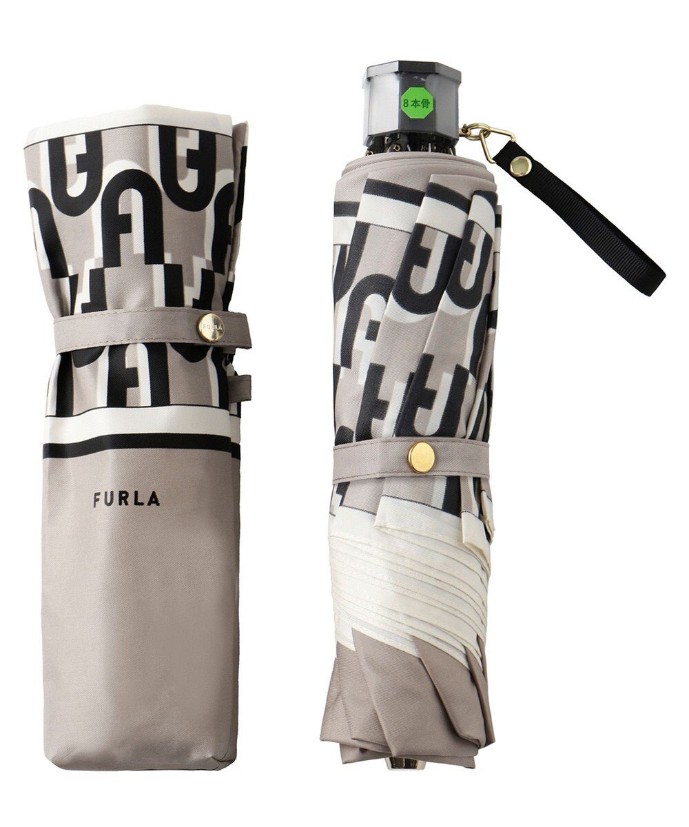 MOONBAT FURLA 折りたたみ傘 アーチロゴ 