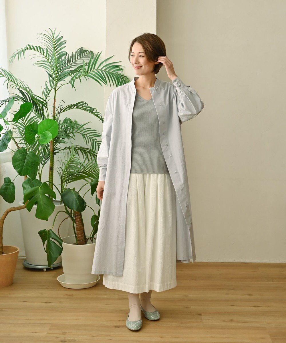 muuc 〈高品質シルク＆スーピマ超長綿〉〈洗えるニット〉〈通年着られる〉Vネックプルオーバー 