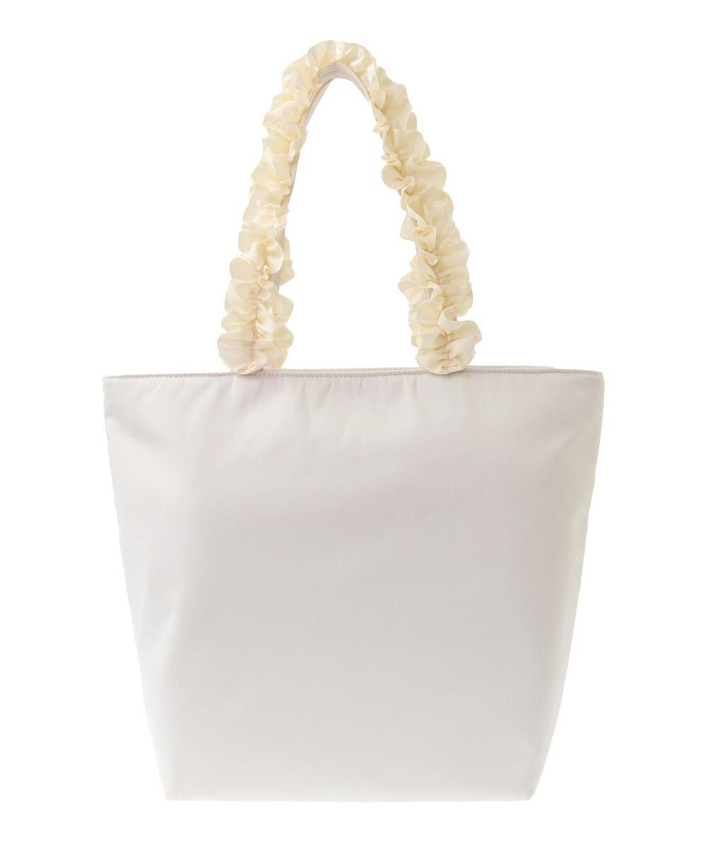 Maison de FLEUR ブランドロゴフリルハンドルトートＭバッグ 