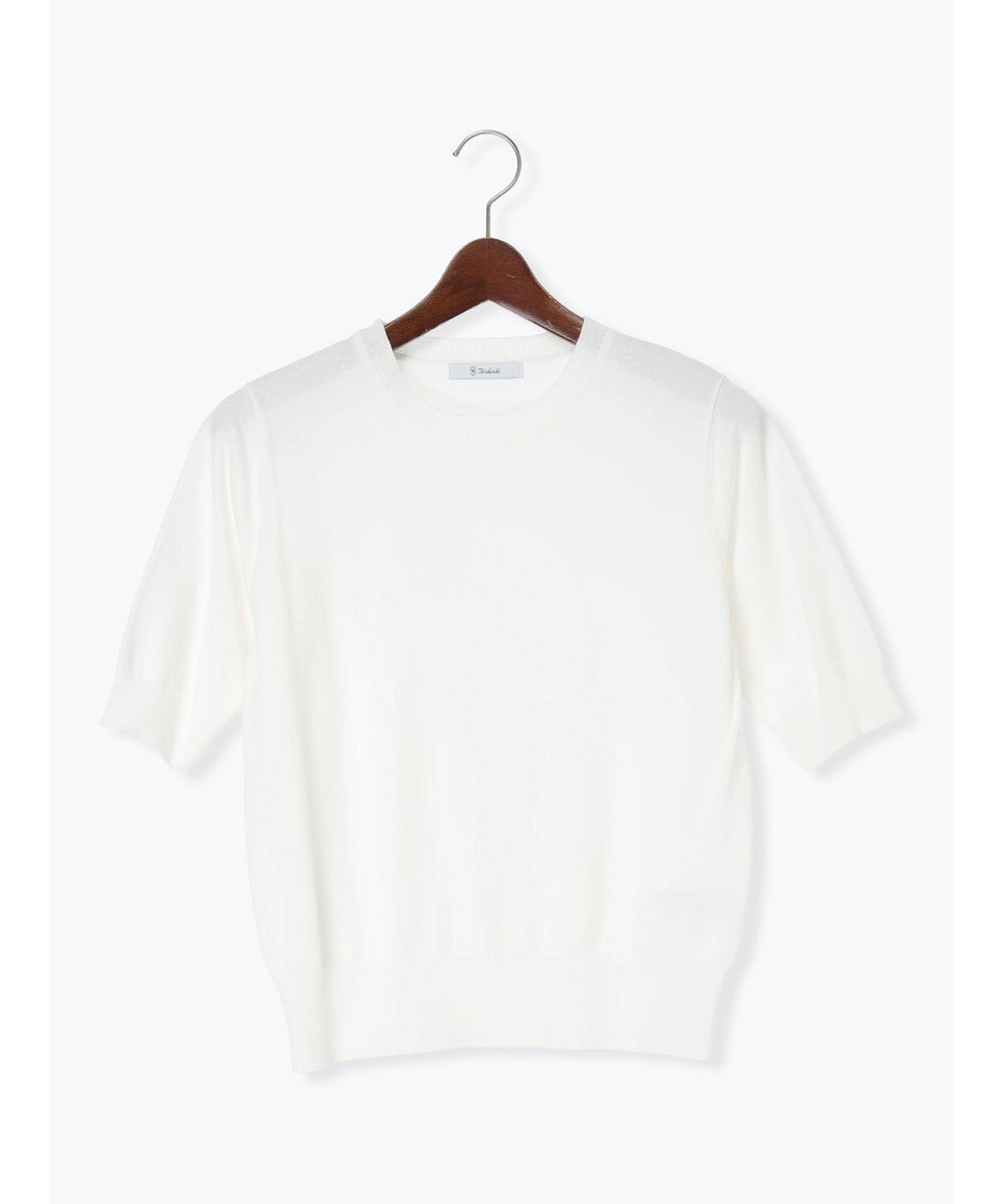 Te chichi 14G天竺ハーフスリーブニットプルオーバー 