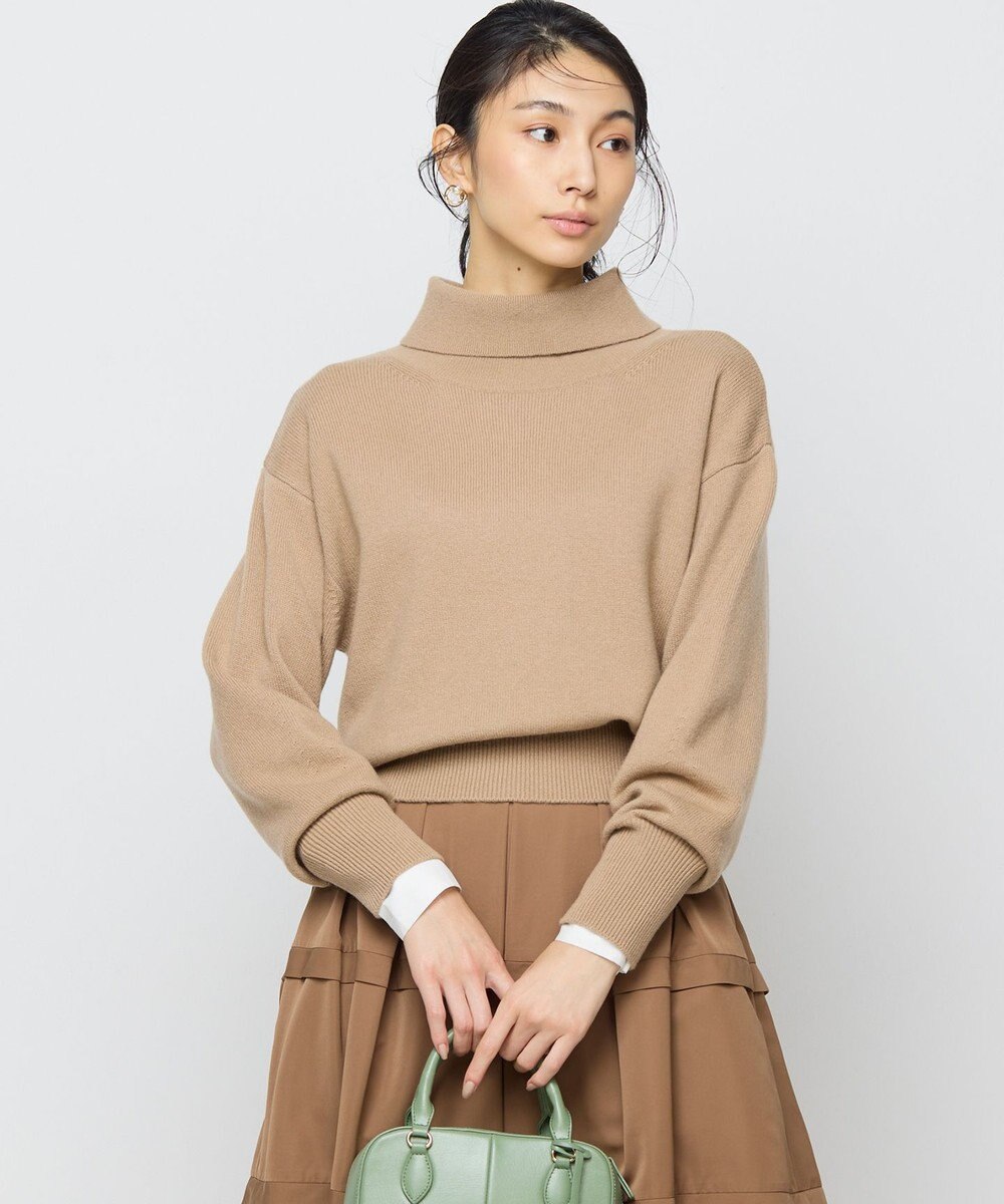 組曲 L 【2WAY・WEB限定】ウールカシミヤミックス ハイネックニット 