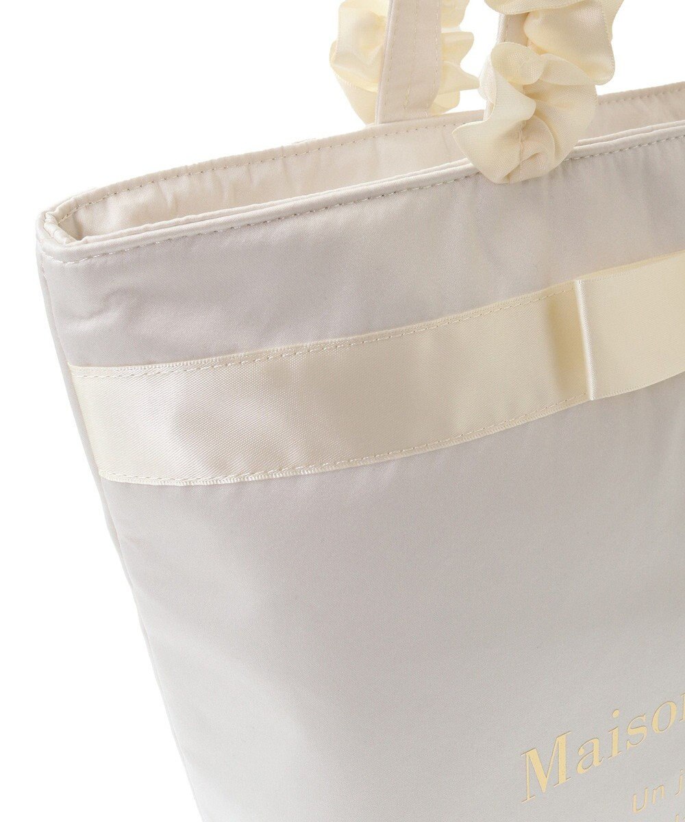 Maison de FLEUR ブランドロゴフリルハンドルトートＭバッグ 