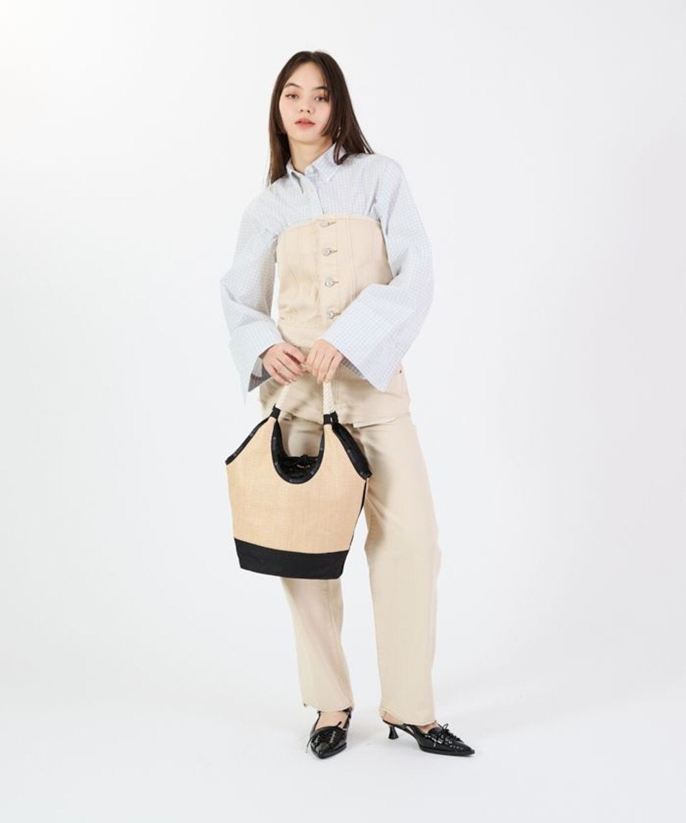 LeSportsac LG DIAMOND TOTE/ブラックラフィア 