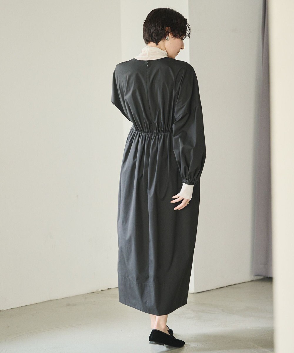 #Newans 【アイロンいらず】ウエストギャザーワンピース 