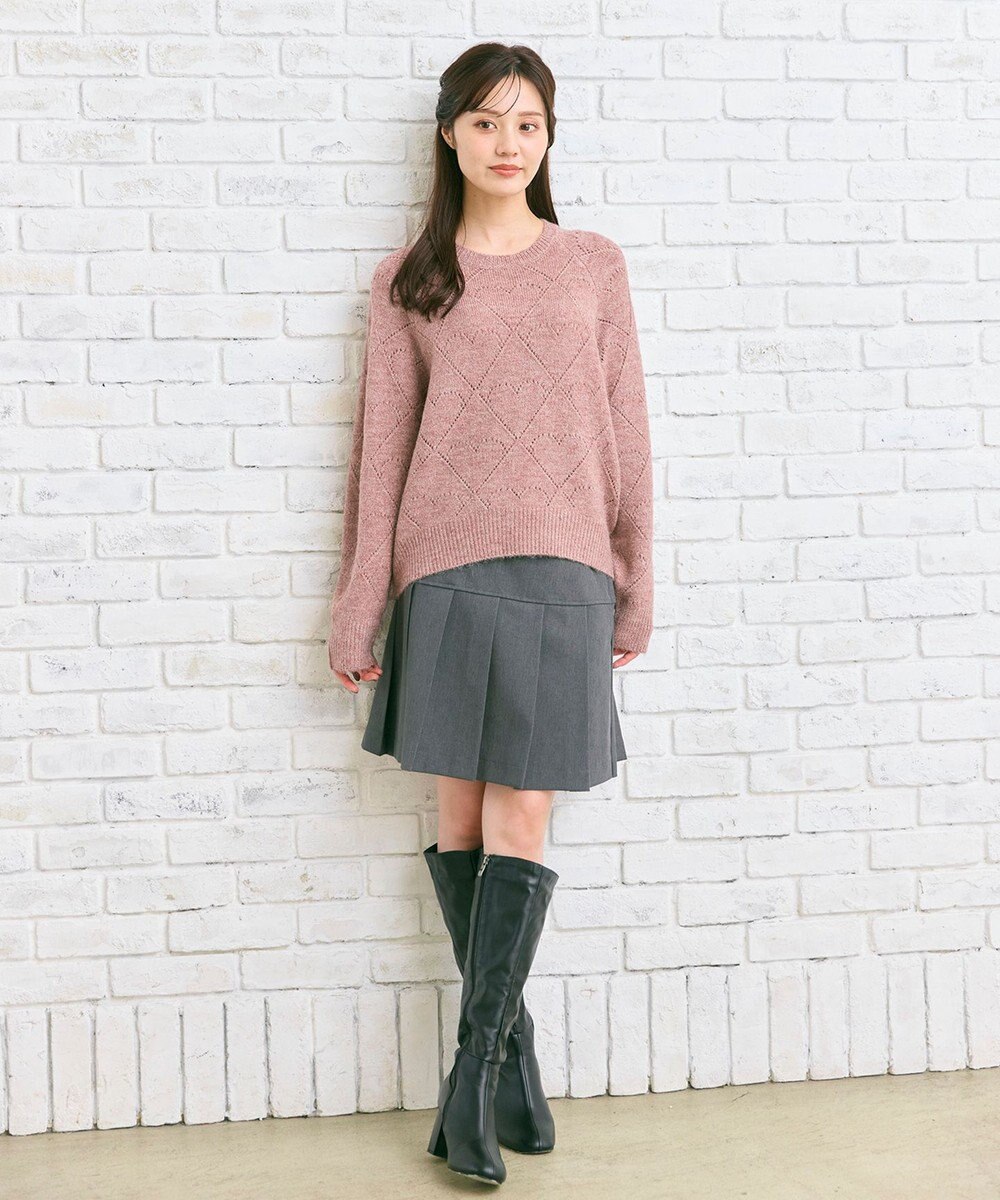 Feroux ハート柄ニット プルオーバー 