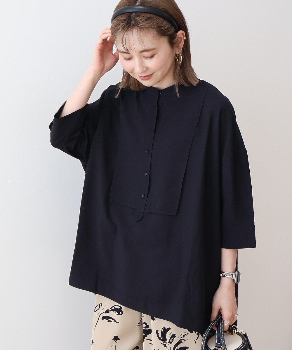 AMERICAN HOLIC 【WEB限定】接触冷感バンドカラーシャツチュニック 