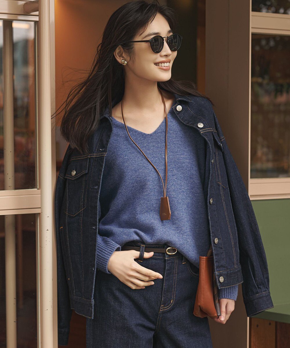 23区 【見上愛さんコラボカラー/VERY掲載】カシミヤブレンド Vネック ニット 