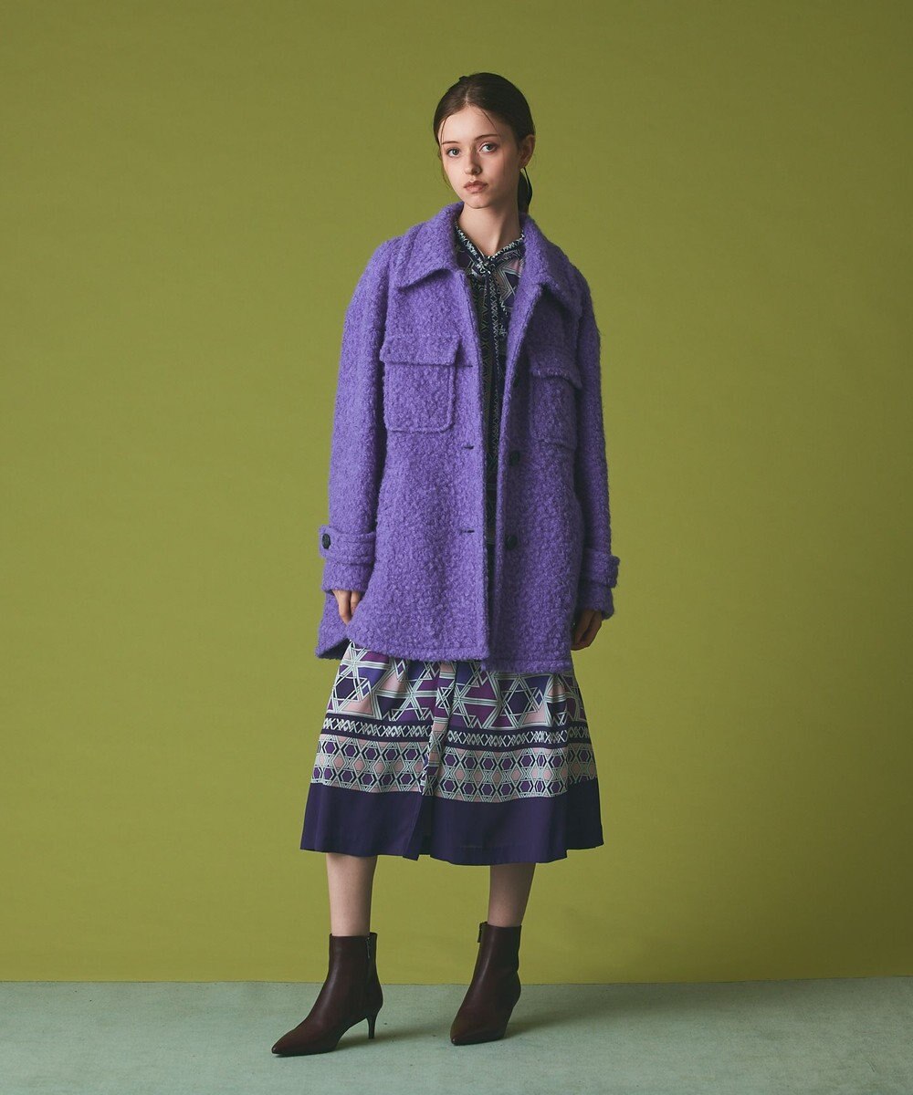 GRACE CONTINENTAL リングウールショートコート 