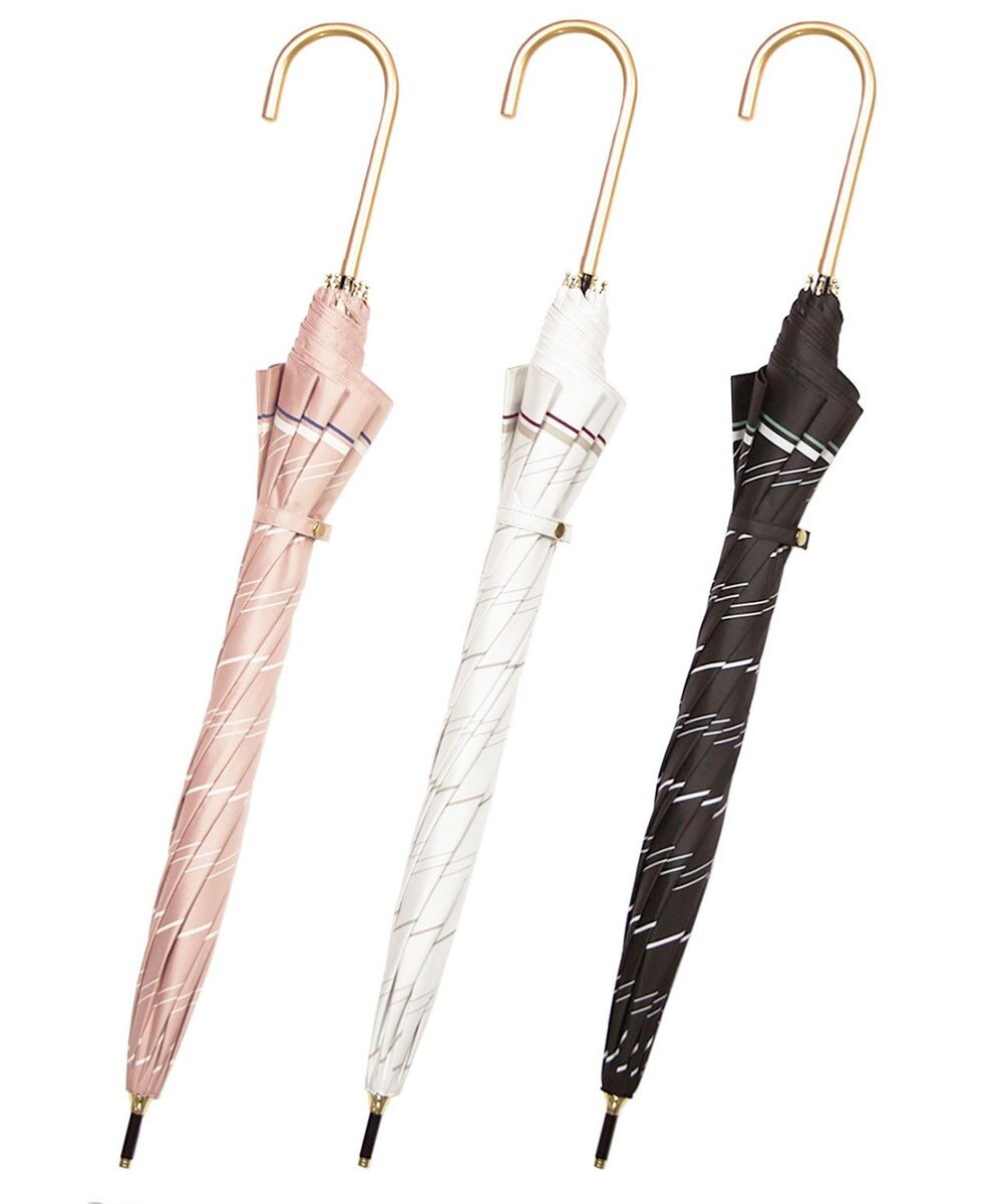 UNBILLION cache nez / ストライプスカーフプリントバルーンショートパラソル 