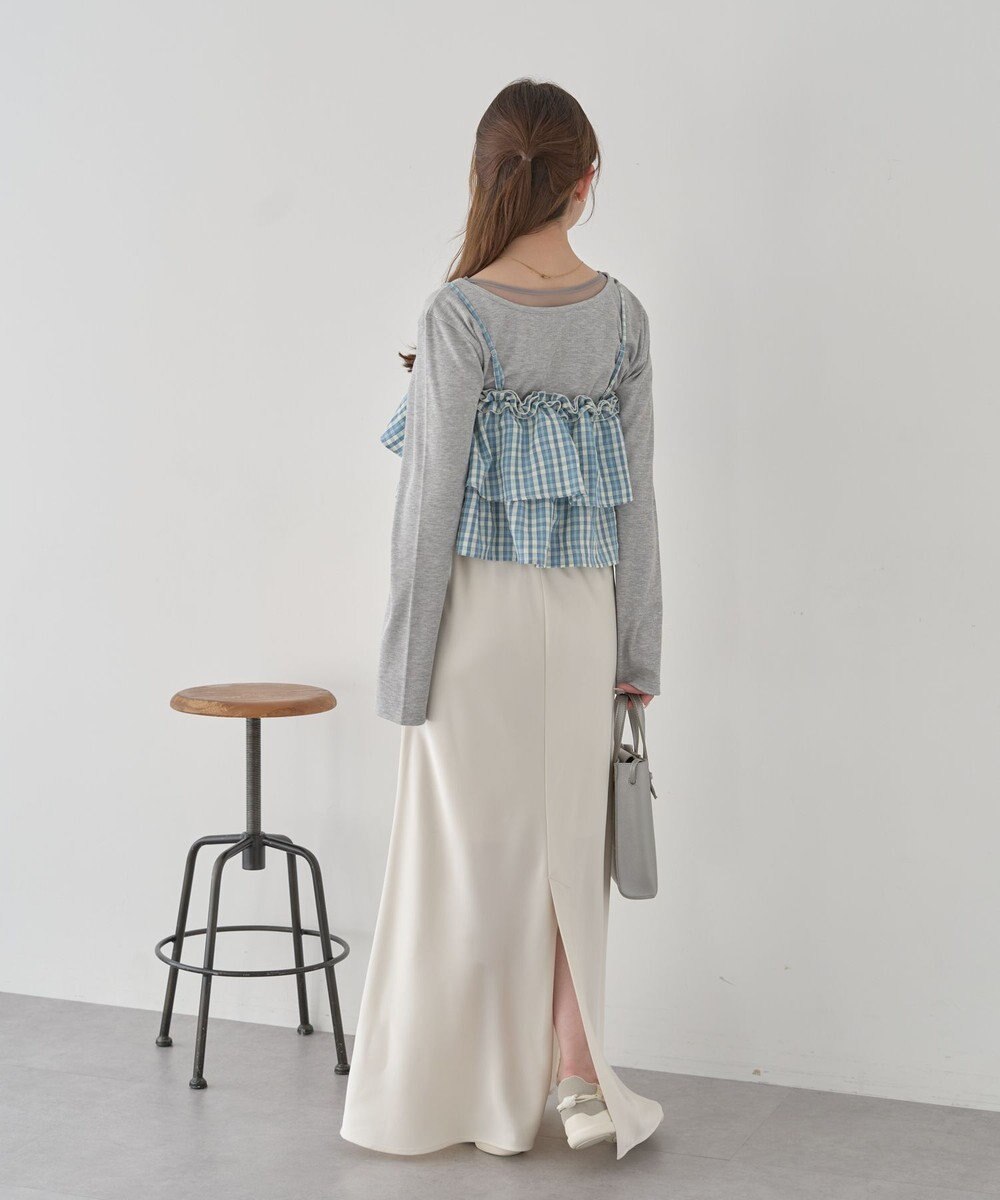 earth music&ecology 【予約】アソートチェックティアードビスチェ 