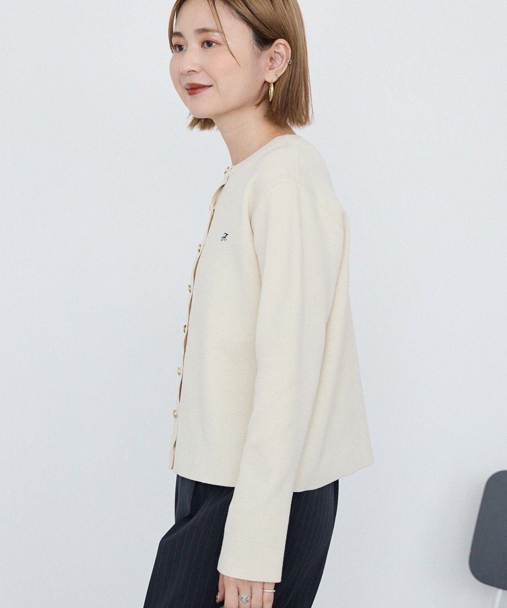 AMERICAN HOLIC ワンポイントロゴクルーカーディガン 