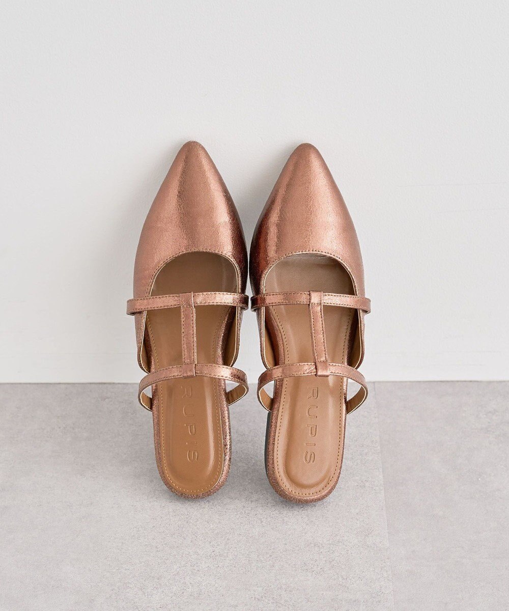 Green Parks ＲＵＰＩＳ．ポインテッドＴストラップミュール 