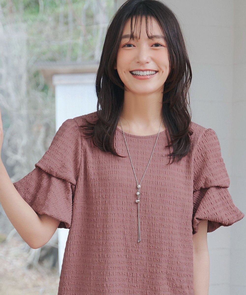 Tiaclasse 【洗える】変形バルーンスリーブカットソーチュニック 