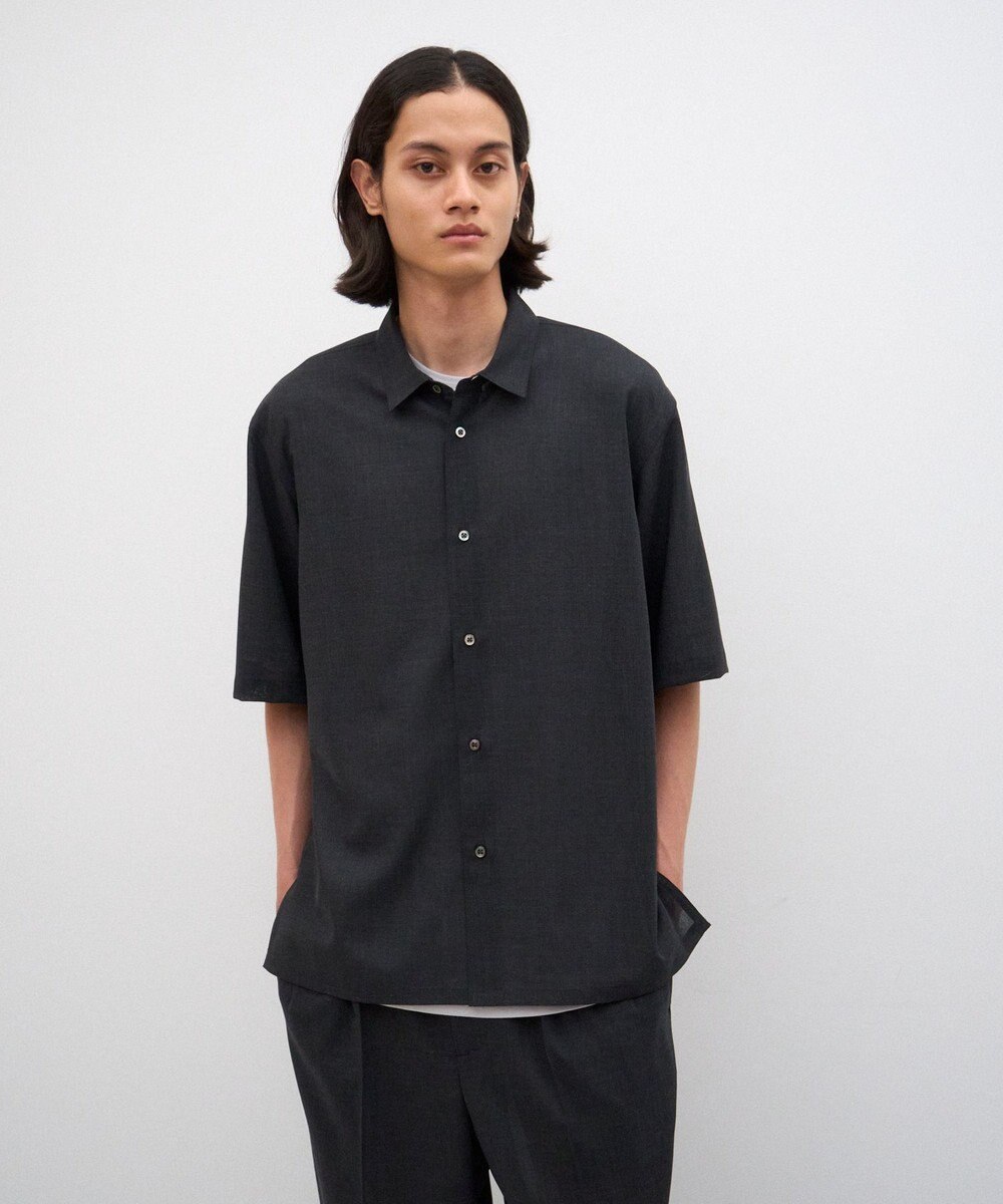 ATON TWIST WOOL GAUZE | ハーフスリーブシャツ - UNISEX 