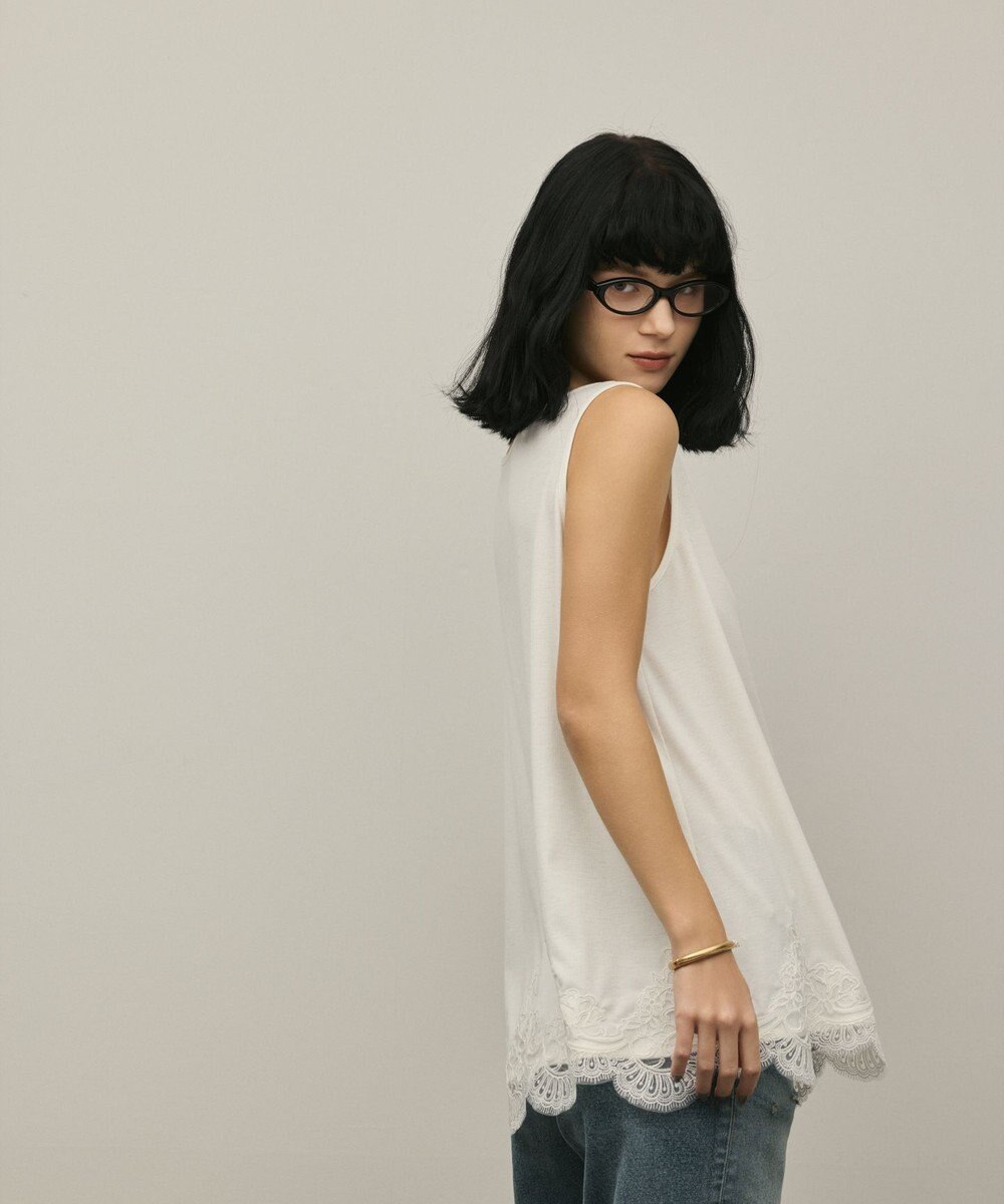 GRACE CONTINENTAL ヘムレースカットトップ 