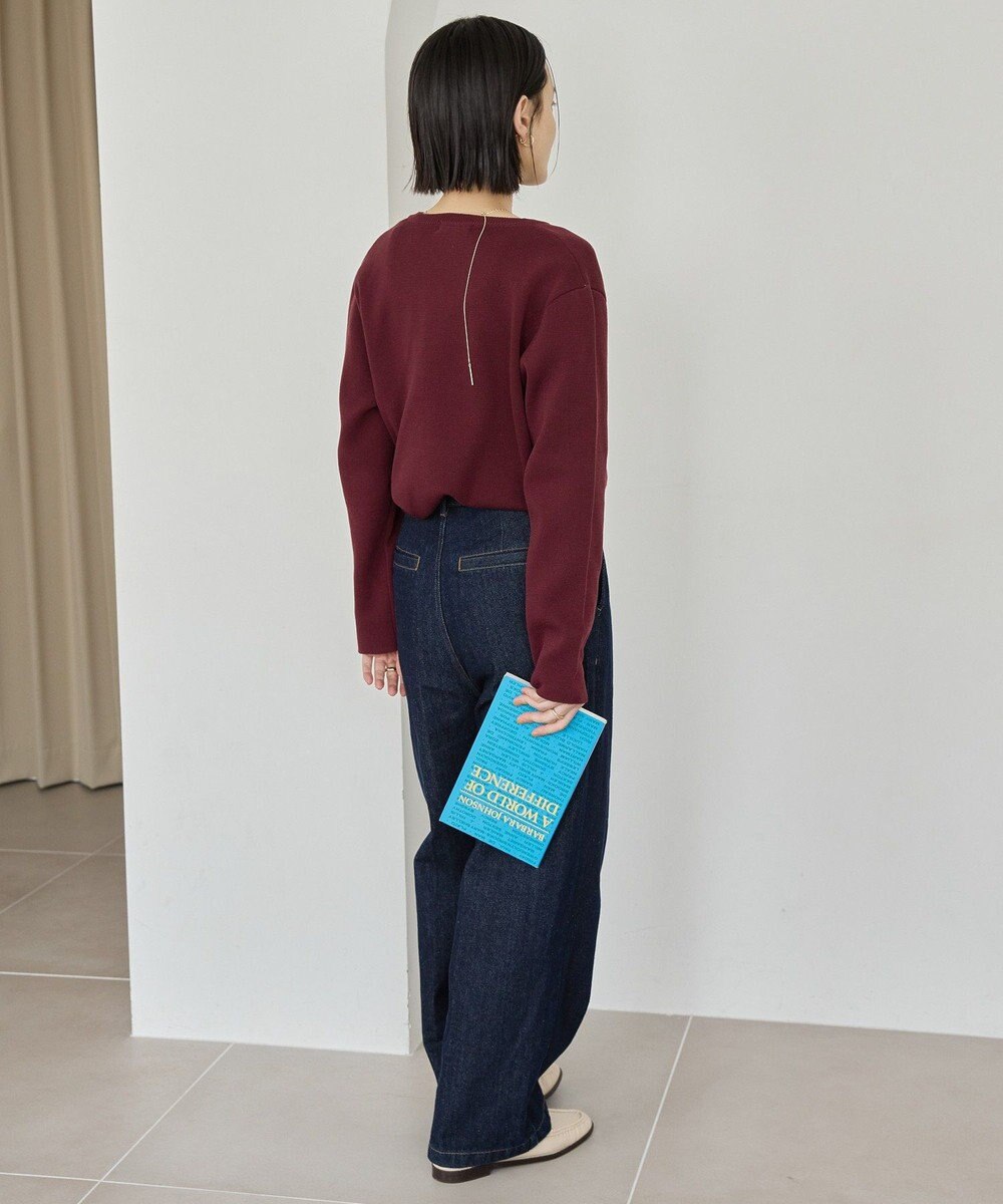 AMERICAN HOLIC ワンポイントロゴクルーカーディガン 