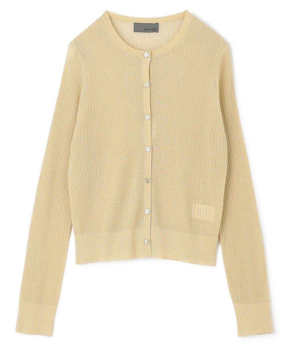 uncrave 【手洗い可】ラメ シアー ニット カーディガン（uncrave STANDARD） 