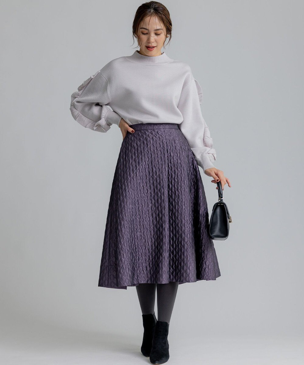 組曲 【WEB限定】袖フリル付きニットプルオーバー 