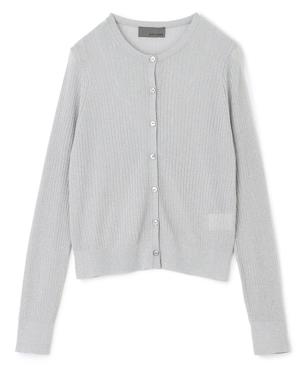 uncrave 【手洗い可】ラメ シアー ニット カーディガン（uncrave STANDARD） 