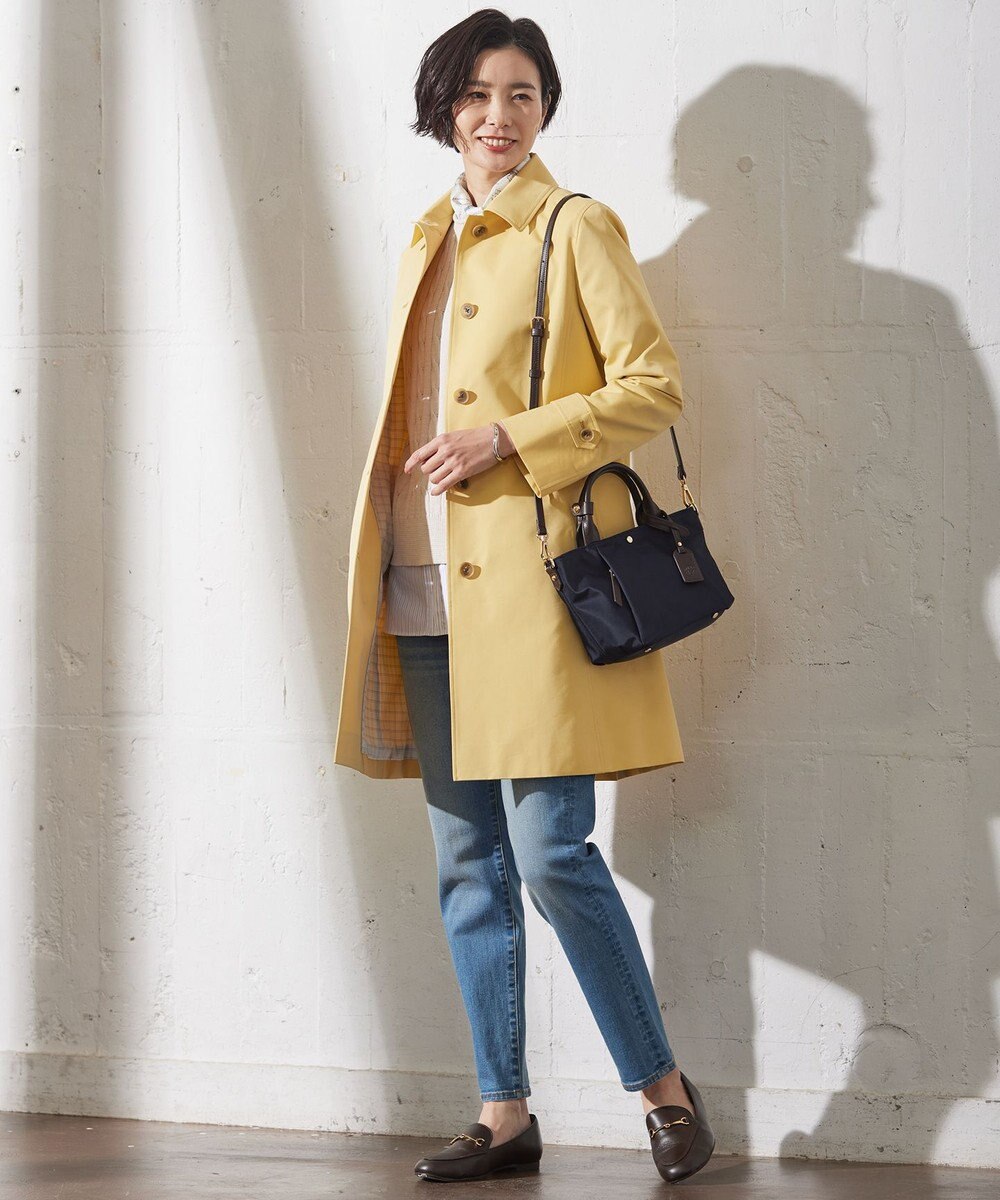 J.PRESS LADIES S 【WEB限定カラーあり・撥水】80/2 T/C ツイル ステンカラー ロングコート 