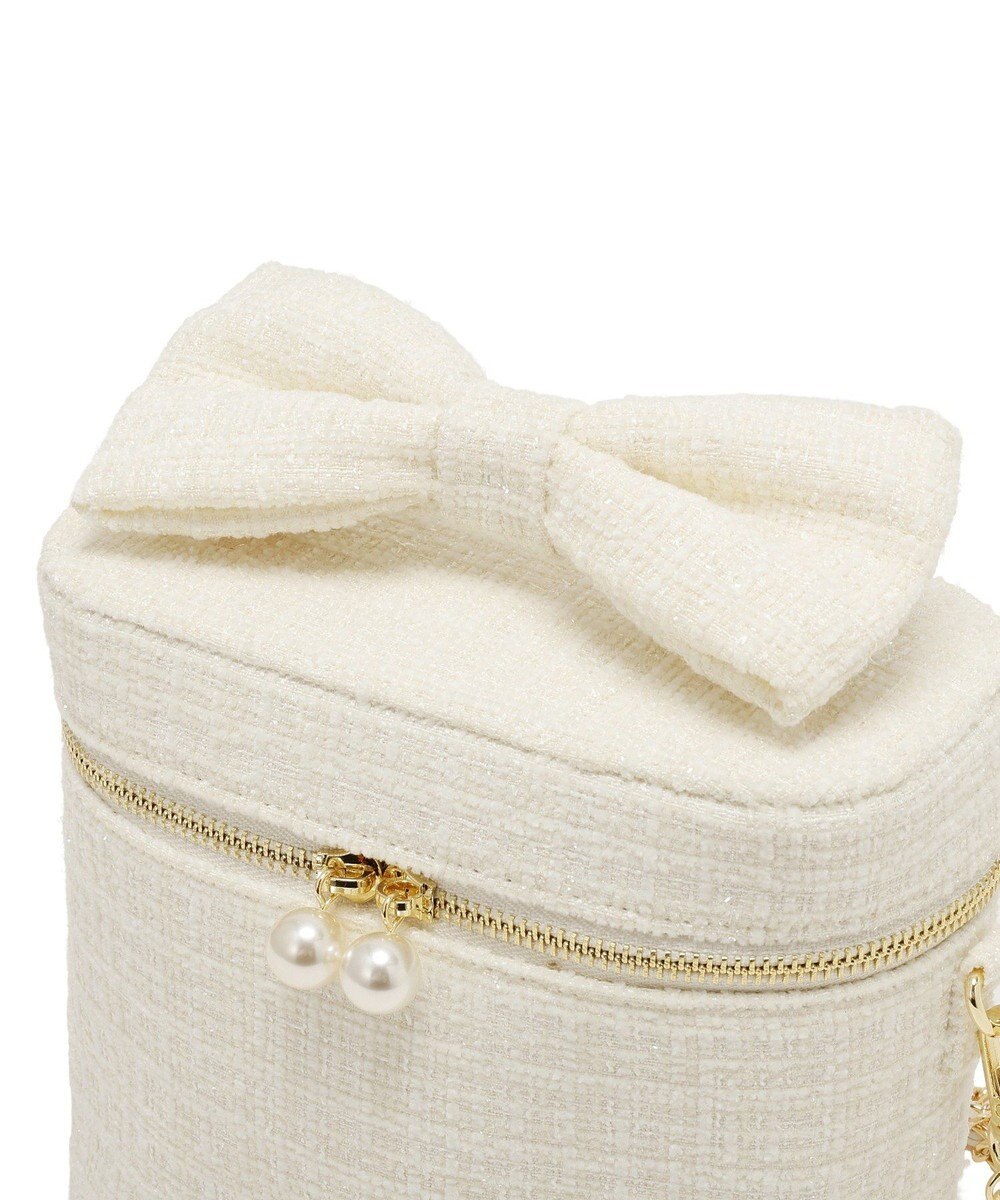 Maison de FLEUR ツイードキューブショルダーバッグ 