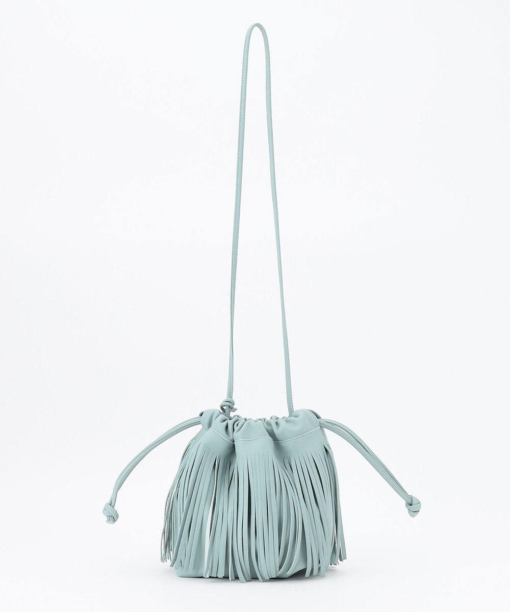 23区 【CLASSY.6月号掲載】MARCO MASI レザーフリンジ ミニ巾着 バッグ 