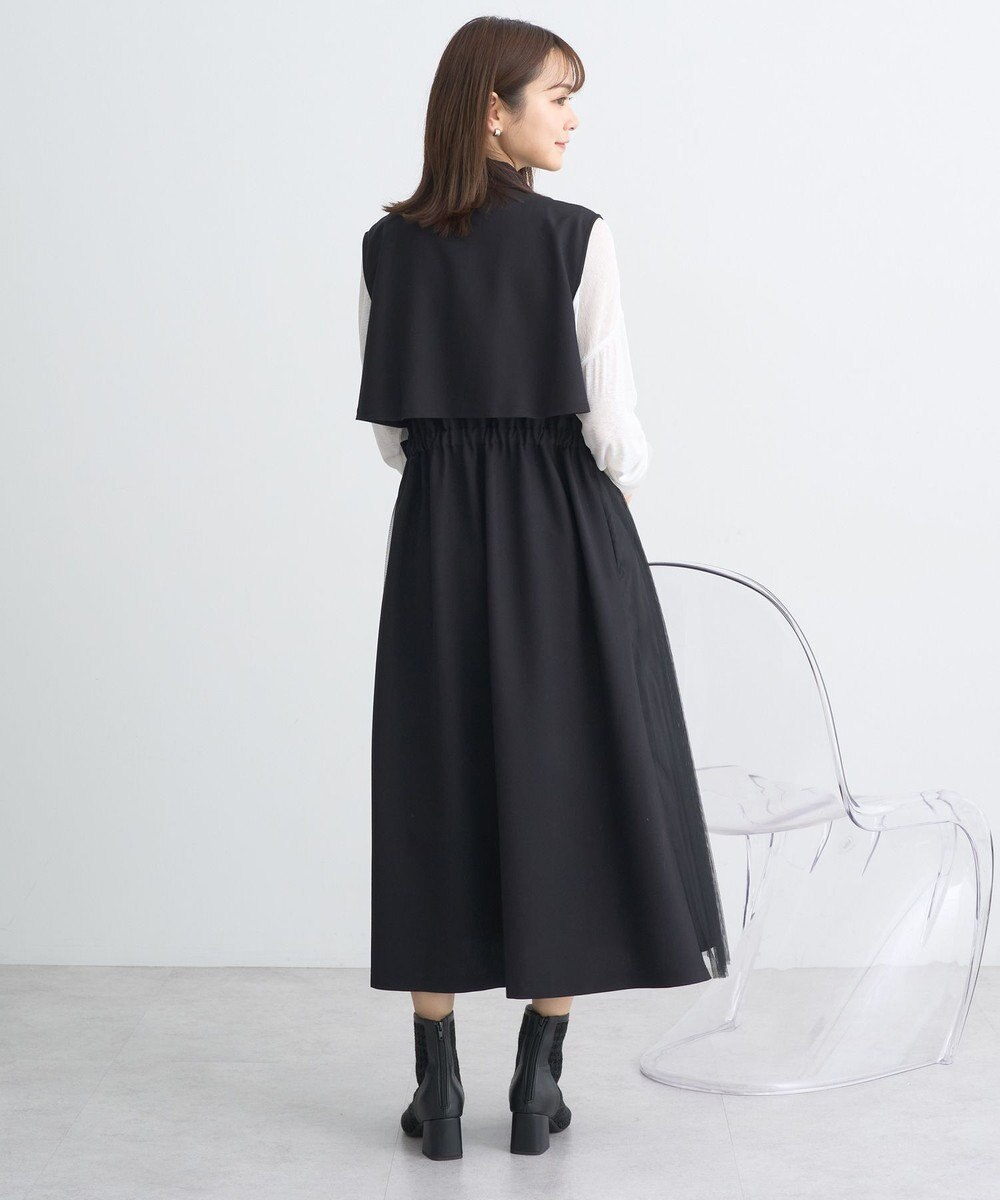 earth music&ecology サイドプリーツジレンチ 