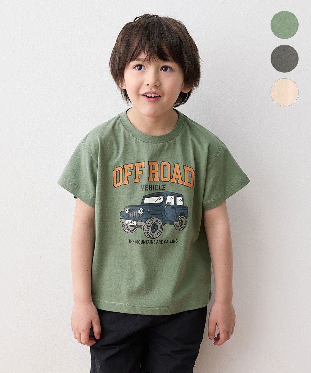 ANY KIDS 車プリント 半袖Tシャツ 