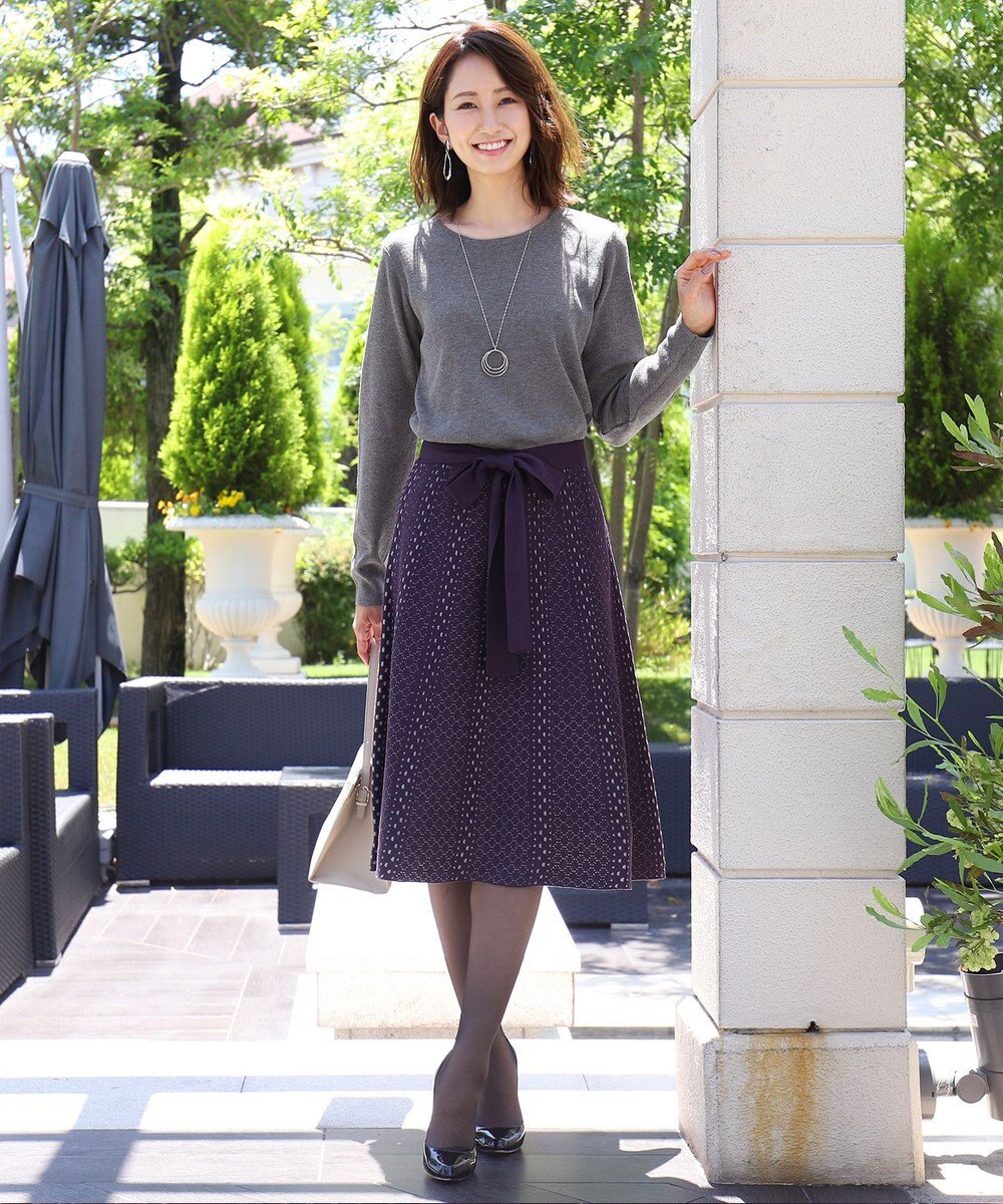 洗える コーディネートの主役を飾る ジャガードニットワンピース Tiaclasse ファッション通販 公式通販 オンワード クローゼット