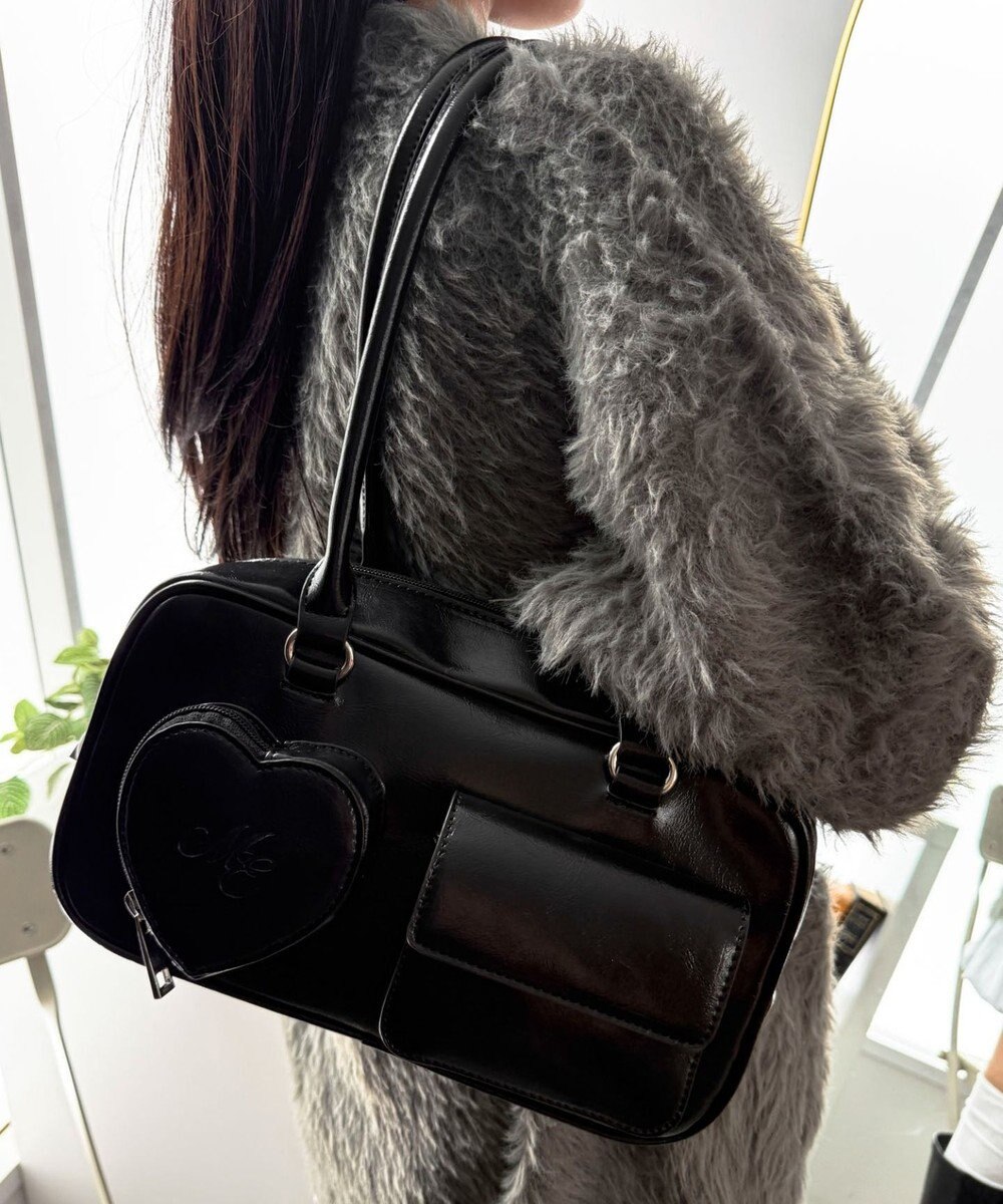 WEGO ハートポケットボストンバッグ 