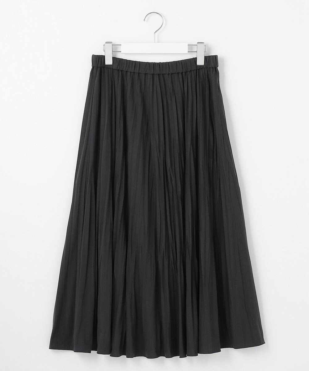 J.PRESS LADIES L 【洗える】パウダリージャージー ランダムプリーツ スカート 