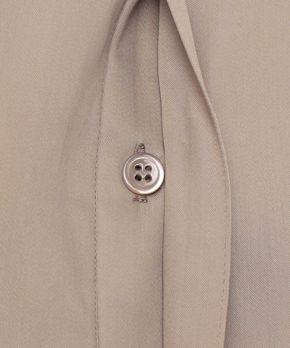 ICB 【WEB限定カラーあり・洗える】 シルキーサテン シャツブラウス 