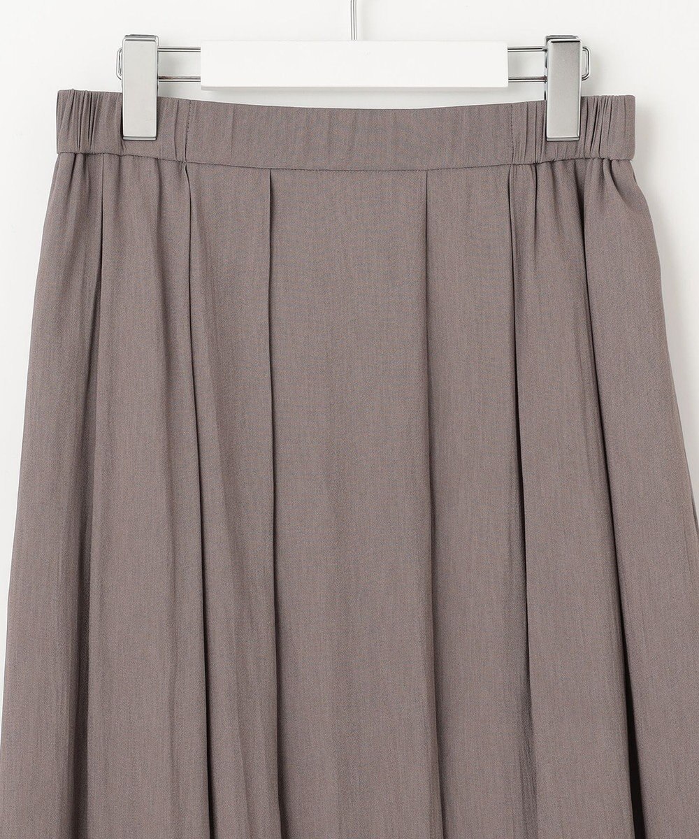 J.PRESS LADIES 【洗える】スプリットジョーゼット ランダムタック スカート 