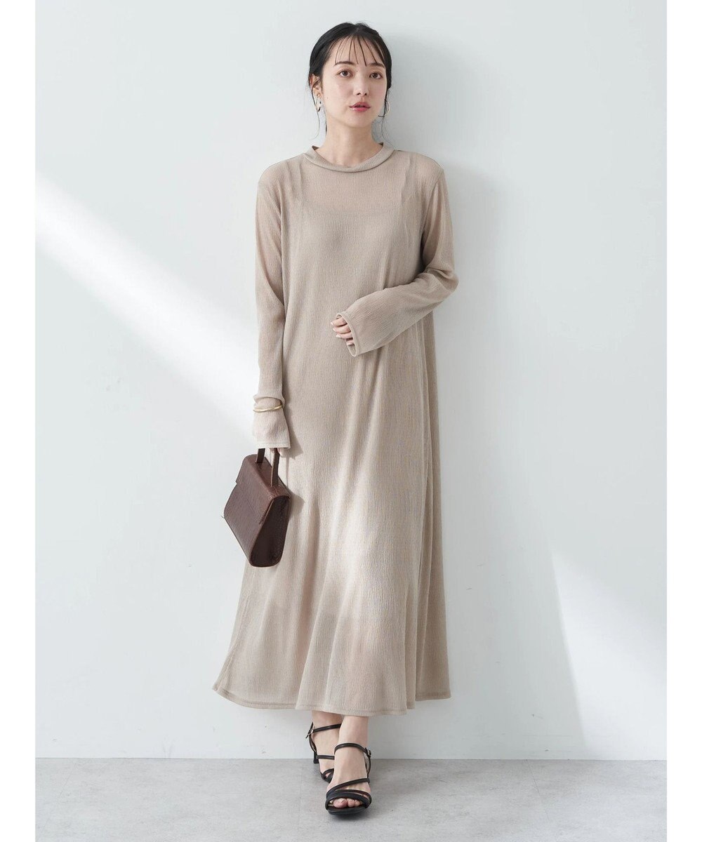 earth music&ecology ＳＥＴ２点シアーワンピース＋ペチワンピース 