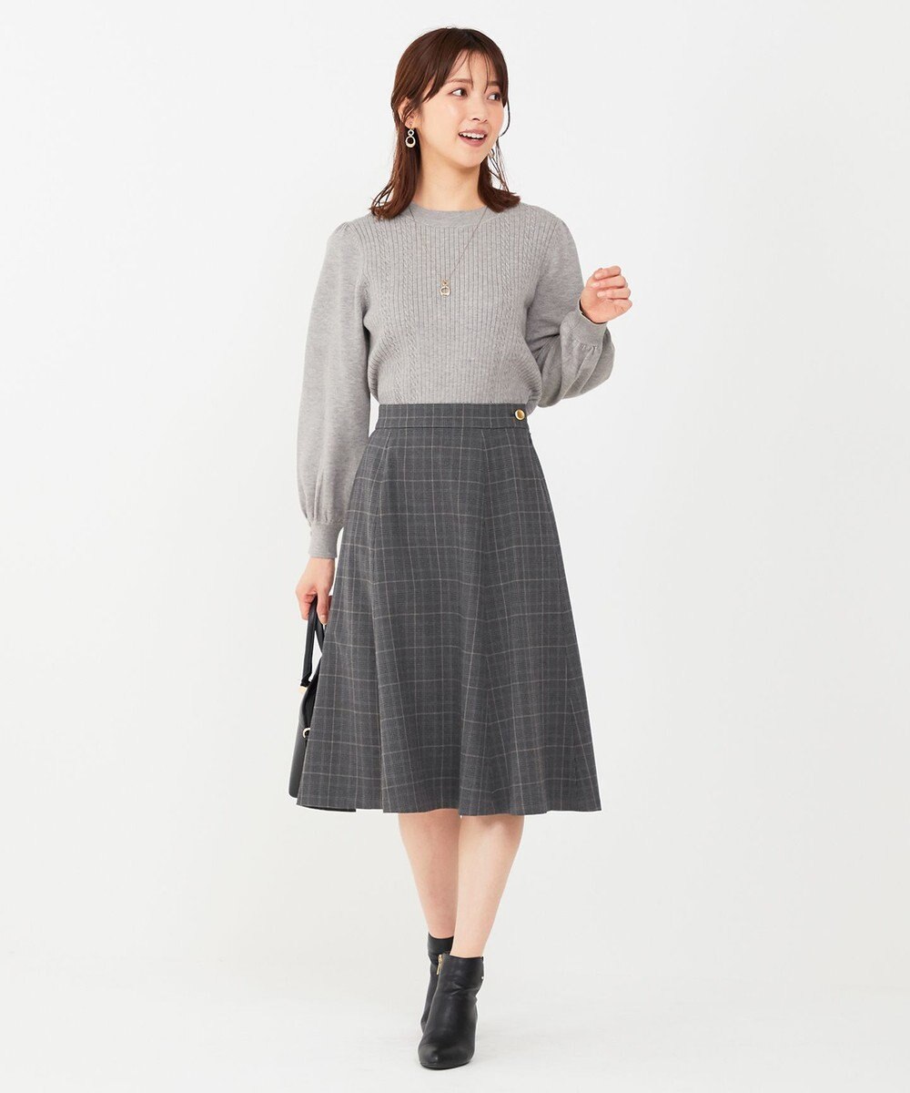 ANY SIS 【CICA加工】ケーブルポイント ニット 