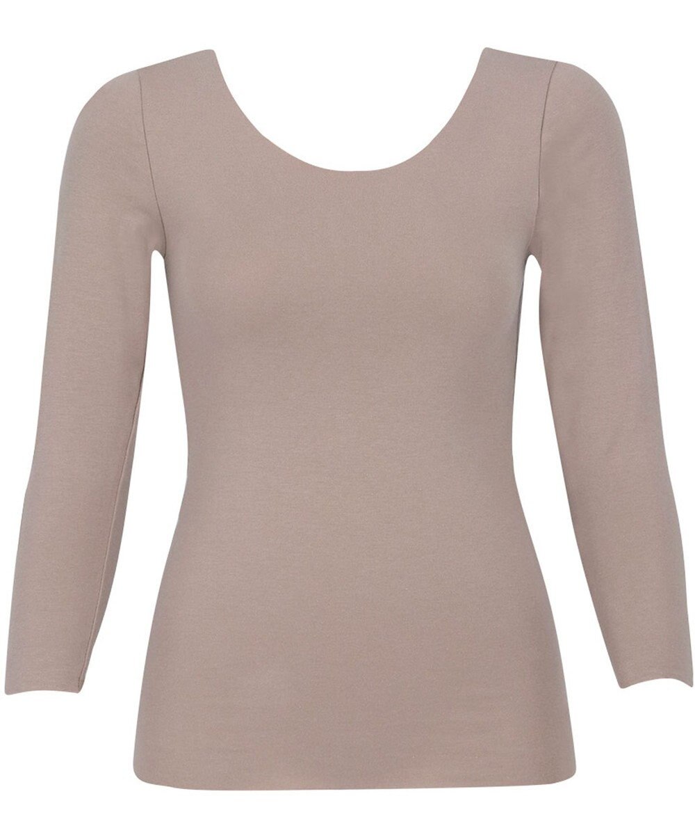 Wing あったかインナー 綿100％(肌側) アウターにひびきにくい ムレにくい 【綿の贅沢 ここちフラット】 8分袖 長袖 秋 冬 EL4873 ウイング／ワコール 