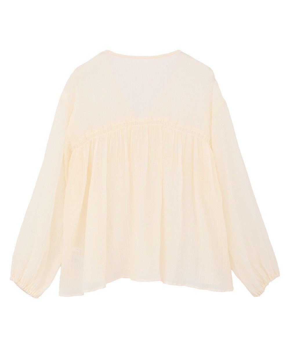 Green Parks Ｖネックフリルシアープリーツブラウス 