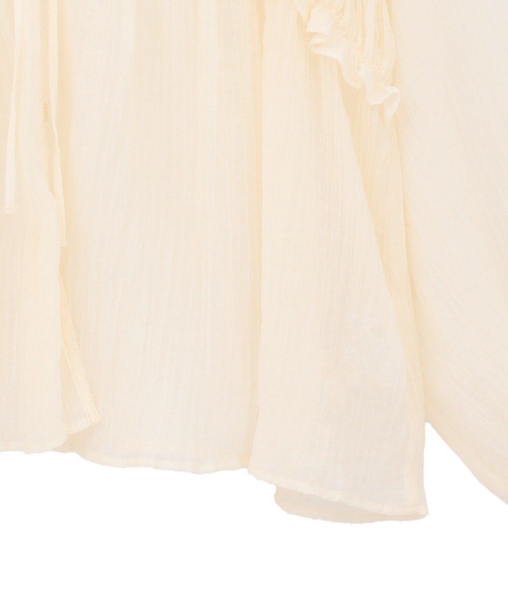 Green Parks Ｖネックフリルシアープリーツブラウス 