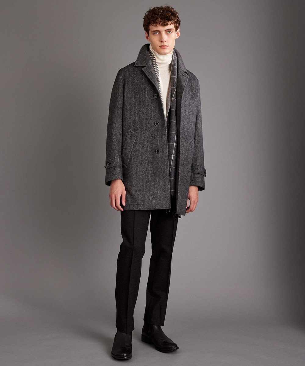 JOSEPH ABBOUD 【ソフト/軽量/JAPANファブリック】 アンゴラウールビーバー ステンカラー コート 