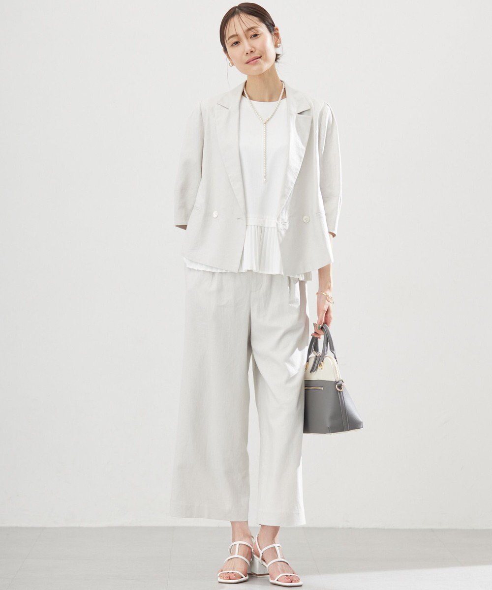 組曲 L クールプレーティング天竺プリーツ カットソー 