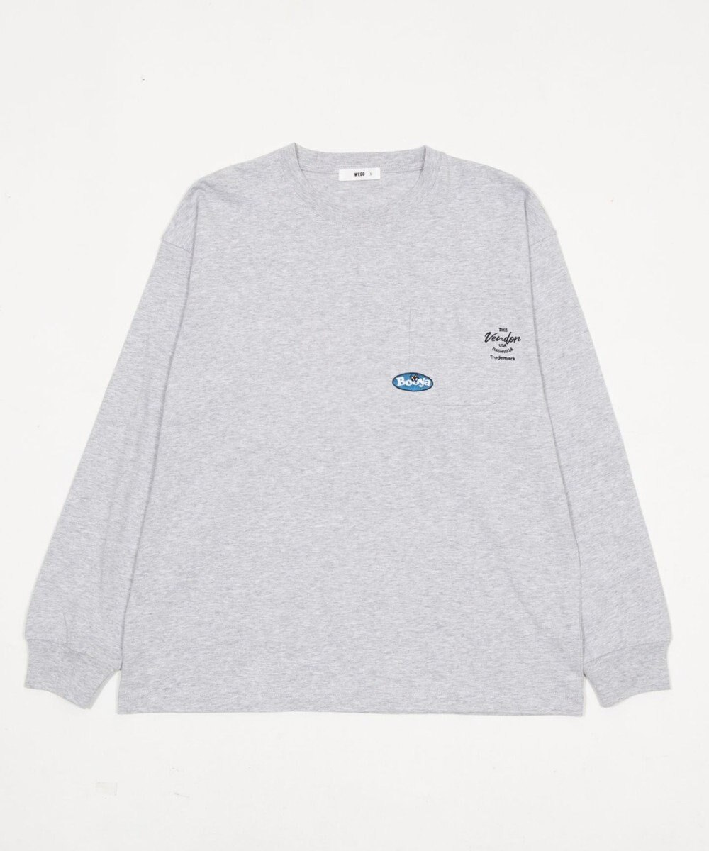 WEGO ポケット刺繍BIG　T（長袖） 