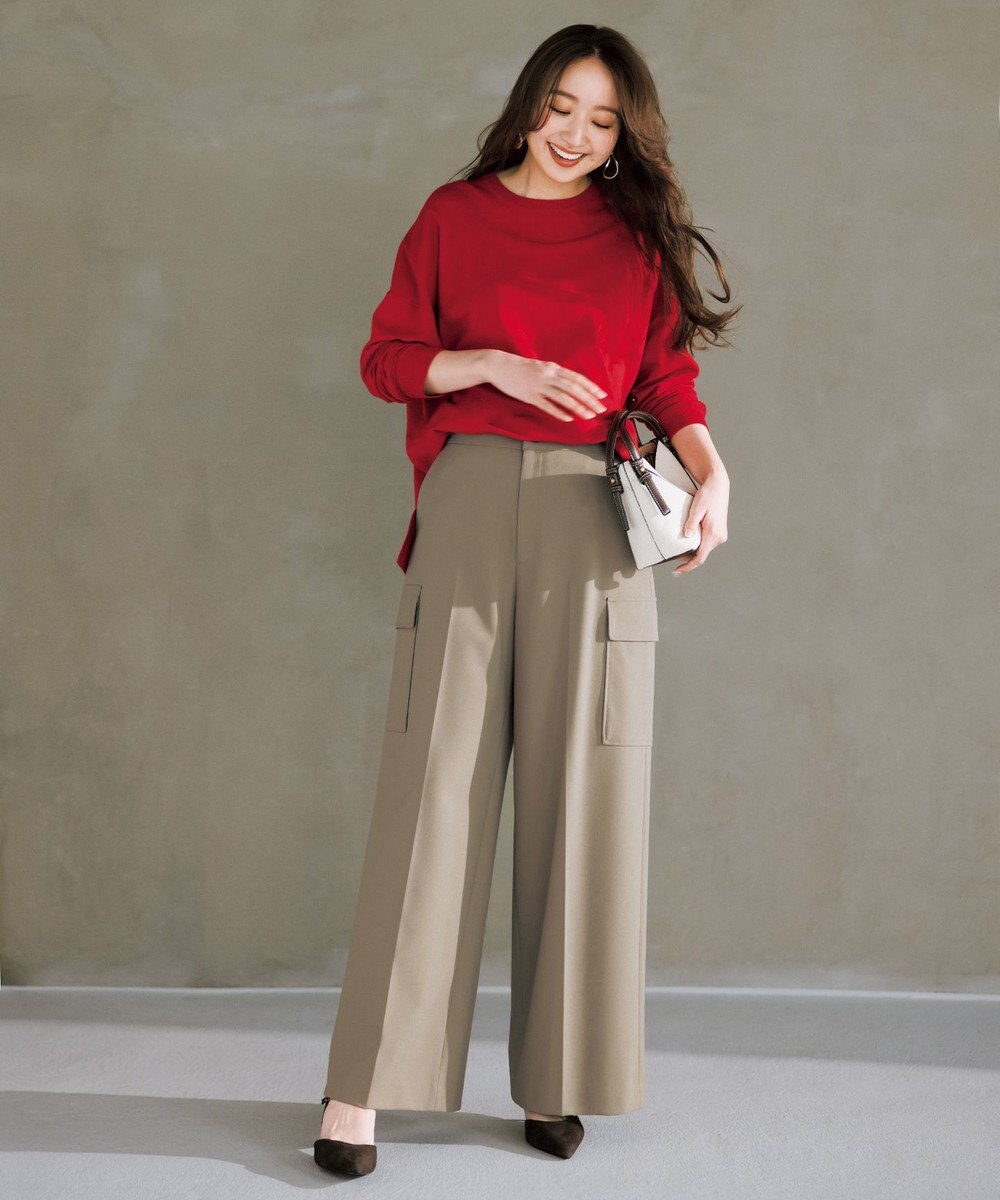 UNFILO L マイビューティニット ワイドクルーネック 