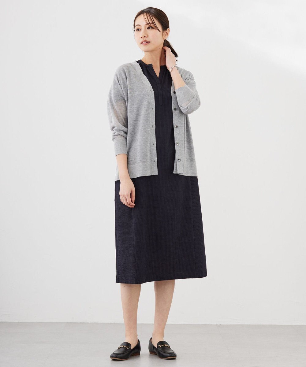 J.PRESS LADIES L 【WEB限定カラーあり・洗える】Vis/Peスパーク シアー カーディガン 