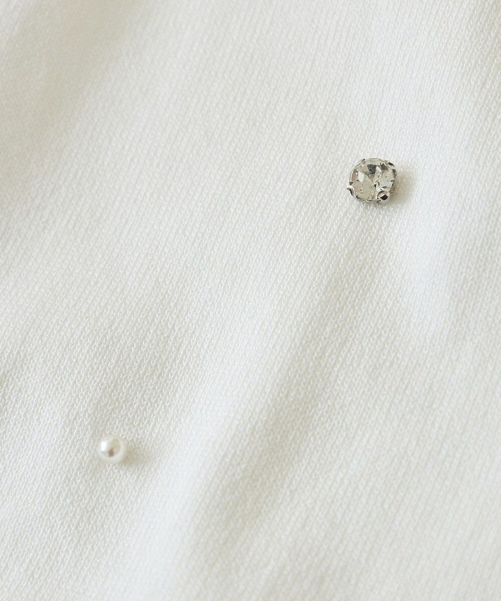 earth music&ecology パール＆ビジューカーディガン 