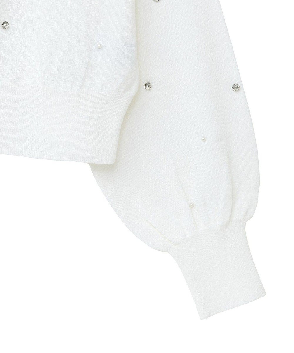 earth music&ecology パール＆ビジューカーディガン 