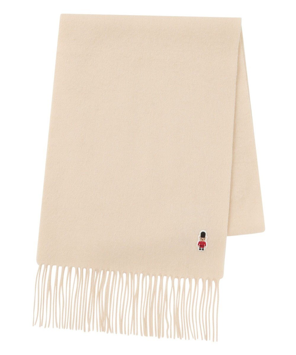 MOONBAT 【WEB限定】MACKINTOSH PHILOSOPHY バッキンガムベア付きウール100%無地マフラー (パッケージ付き) 