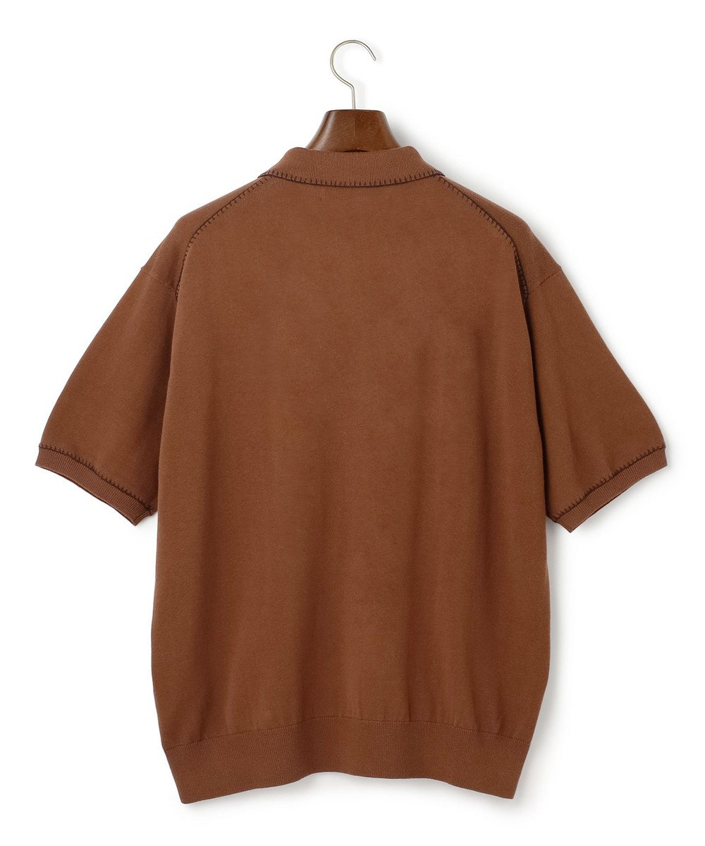 J.PRESS MEN 【WEB・一部店舗限定】Blanket Stitch Knit Polo