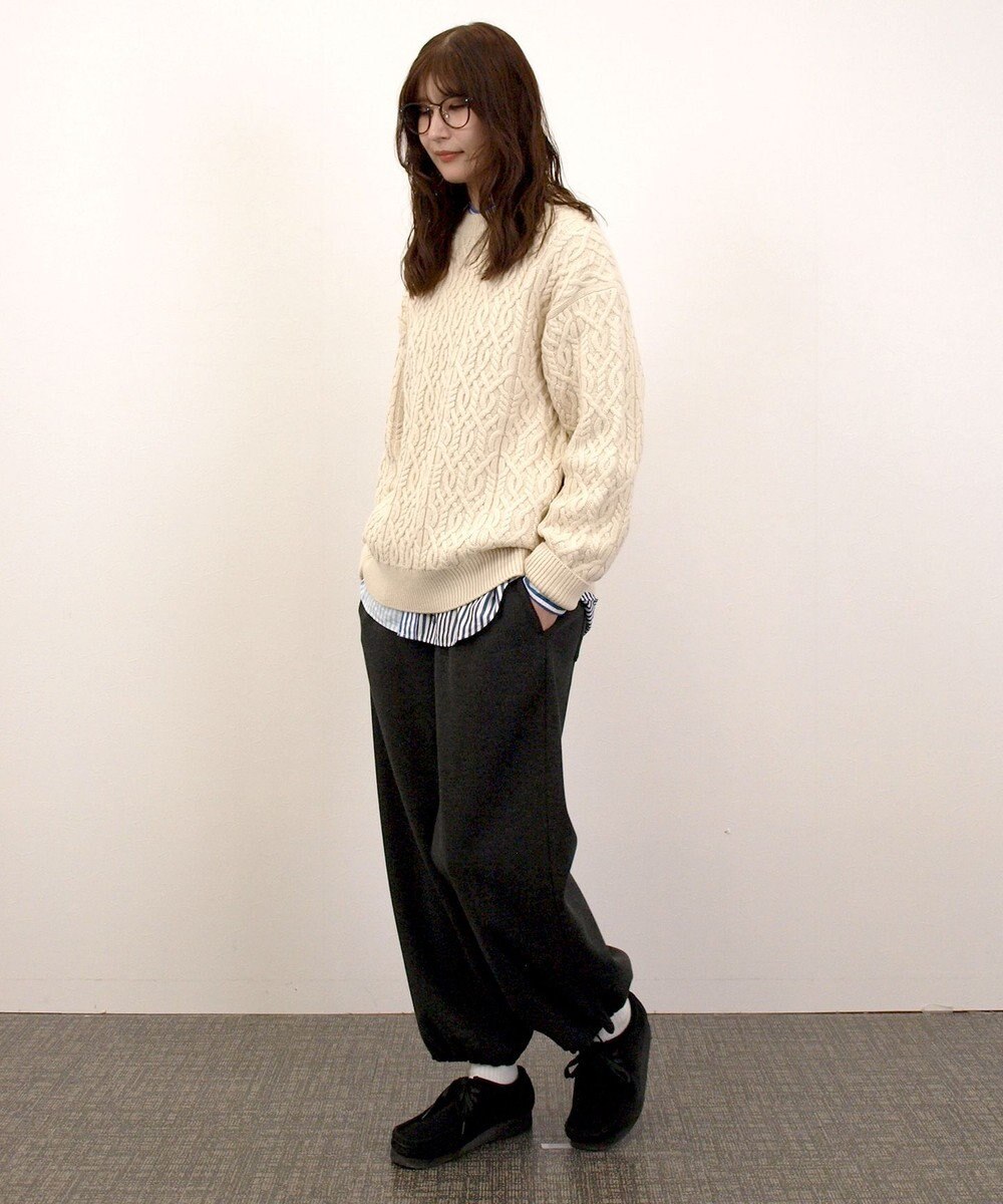 J.PRESS YORK STREET 【UNISEX】アランケーブル クルーネック ニット 