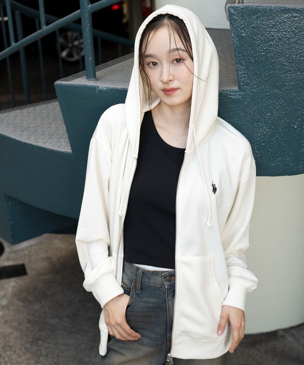 WEGO 【WEB限定/ユニセックス着用ITEM/25年秋冬新作/SMLサイズ展開】別注U.S.POLO ASSN.　ZIPパーカー 