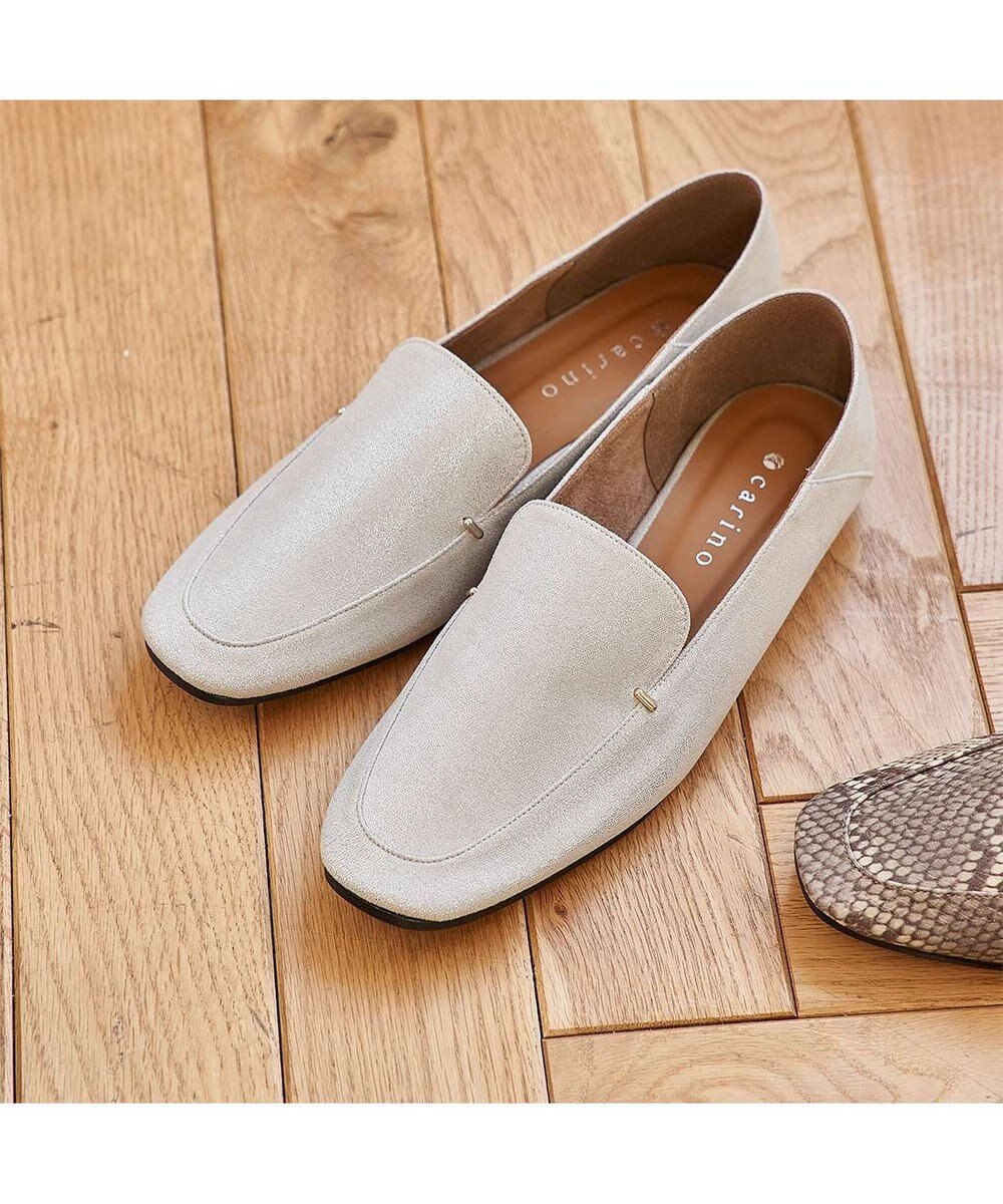 MODE ET JACOMO <carino>スクエアトゥフラットシューズ 